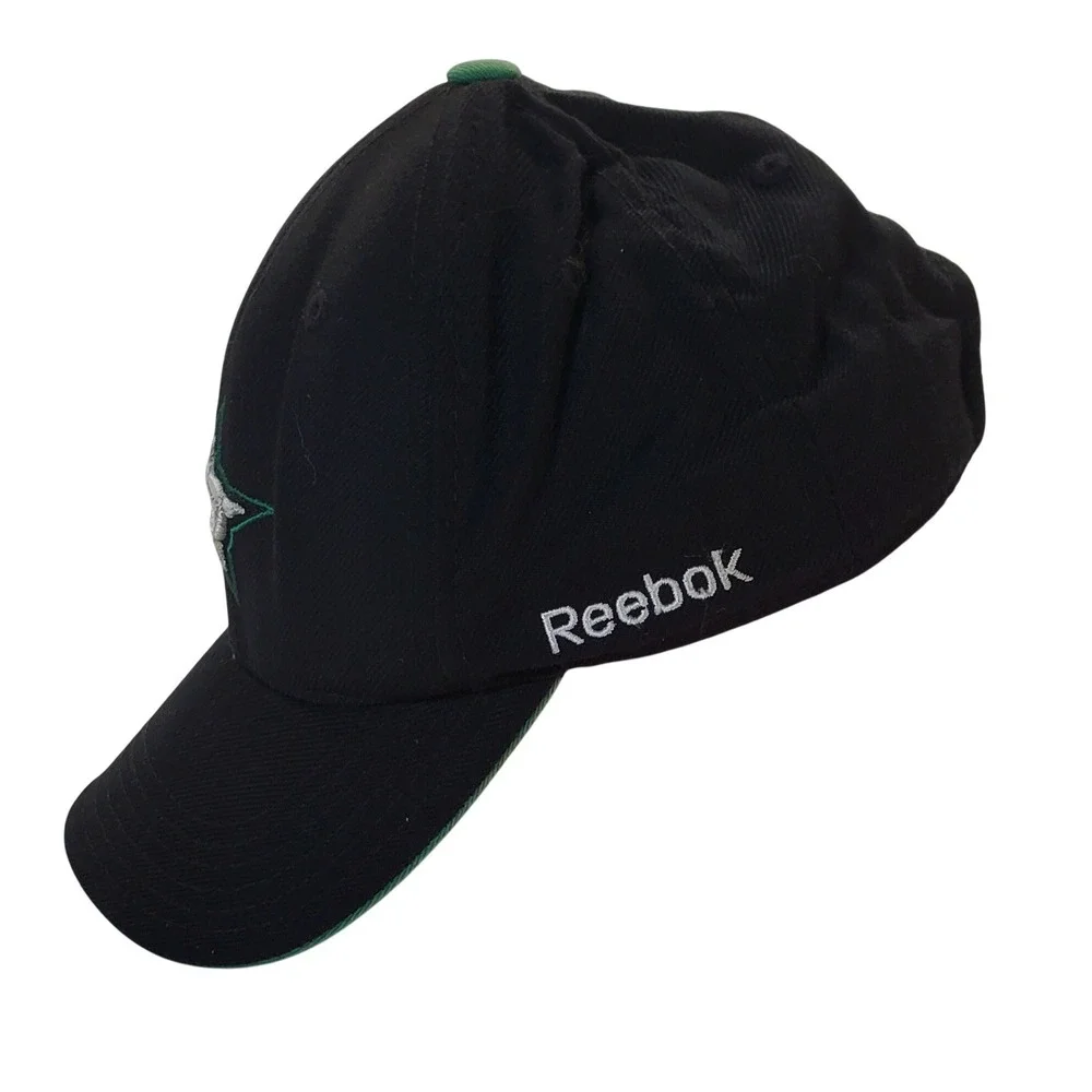 Reebok Dallas Stars NHL Youth Hat Black Green Adjustable Face Off Headwear Cap‎